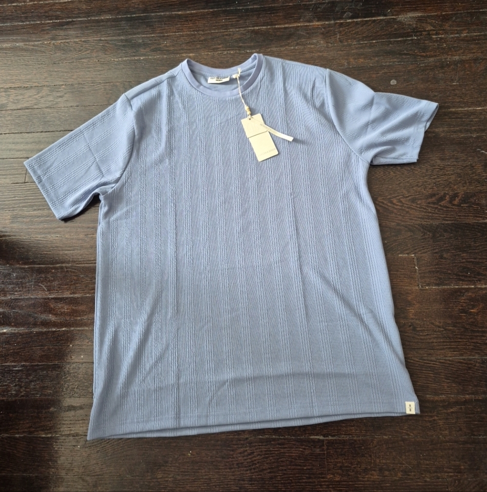 Hudson & Barrow Men's Apparel Knitwear Color Blue T- Shirt - Size: Large